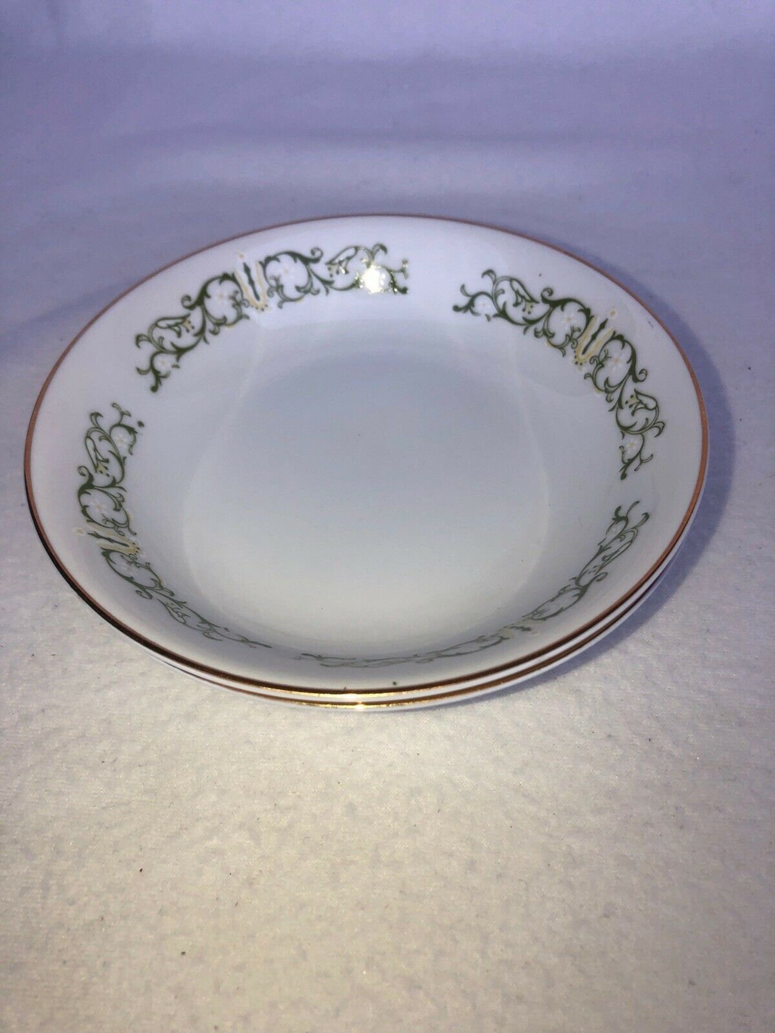 2 Fine China of Japan bell Flower 2999 Small Vegetable Bowls 5.75 Gold
