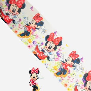 Minnie Maus Ripsband bedruckt 3 ”breit