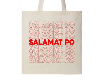 Filipino Salamat Po tote bag