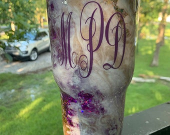 Purple and Gold Milky Way Tumbler