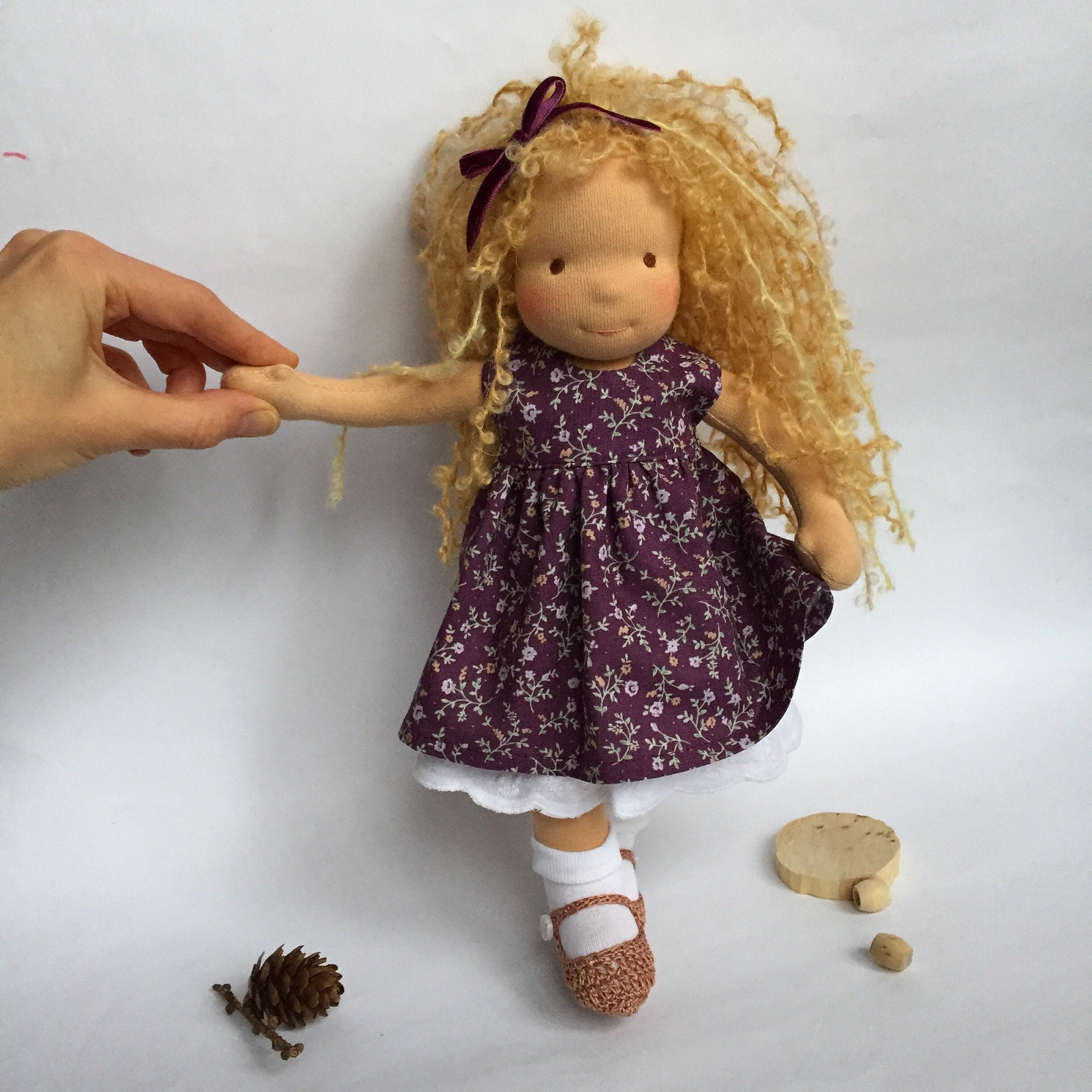 Waldorf Doll 12'' Custom made Cloth doll Organic toys Etsy