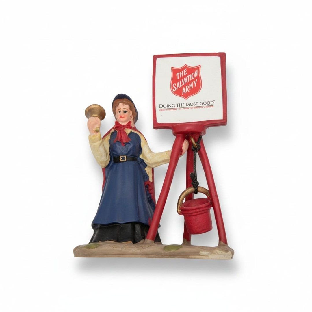 Christmas Village Display Salvation Army Bell Ringer Figurine 2011 ...