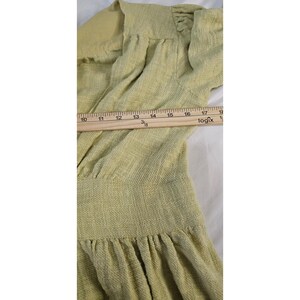 Free People Love Of My Life Midi Dress Med Lime Green Textured Cotton OB659932 image 9
