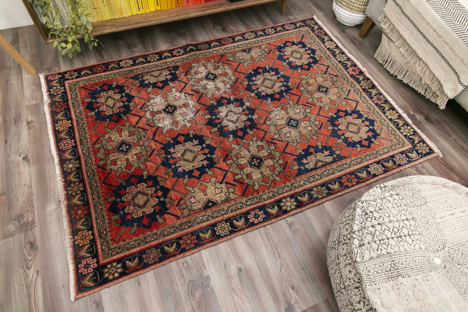 5.8 x 4.1 ft 179 x 125 cm Nomadic Persian Rug Vintage Etsy