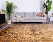 9.6 x 6.3 ft - 293 x 195 cm Large Area Rug, Heriz Rug, Persian Rug, Turkish Rug, Nomadic Rug, Vintage Carpet, Livingroom Rug, Large Carpet