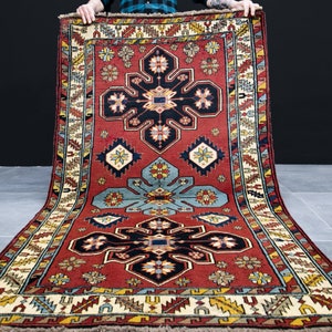 6.3 x 3.6 ft - 193 x 110 cm  Vintage Shirvan Rug, Caucasian Rug, Kazak Rug, Azerbaijan Rug, Karabagh Rug, Armenian Rug, Anatolian Rug