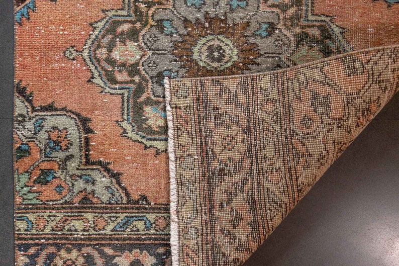 12 x 2.8 ft 366 x 88 cm Pastel Colors Rug, Bohemian Rug, Hallway Rug, Wool Rug, Corridor Rug, Kitchen Carpet, Anatolian Rug, Oushak Rug image 7