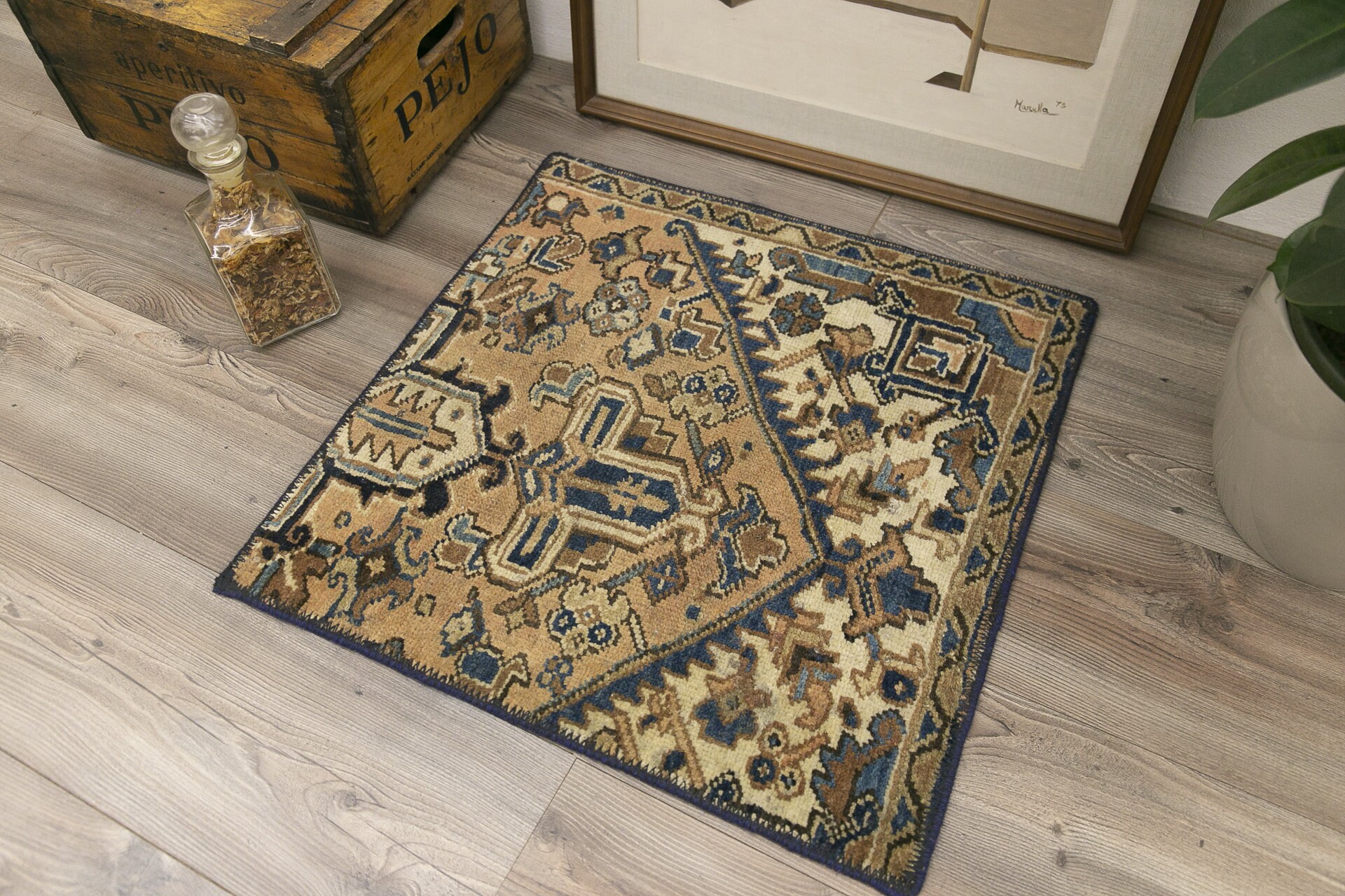 1.9 X 1.9 Ft 60 X 60 Cm Small Square Rug Square Rug Etsy