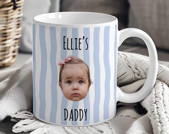 Personalised Baby Photo Mug, Custom Photo Gift for Dad Grandpa, First Father's Day Mug, New Dad Gift From Baby, Daddy Mug