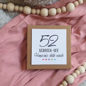 Scratchy 52 Date Cards a Year of Romantic date ideas, Gift for wedding, Gift for couples, Anniversary cadeaux uniques, Date gift, Couples gift