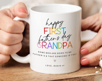 Happy first Father's day Grandpa Coffee Mug | Mug for Grandpa | Father's Day Mug Gift for Grandpa | Personalised Mug Gift | Pop Mug