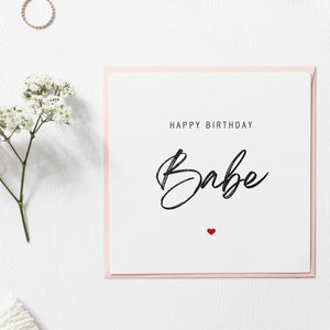 Personalised Birthday Card for Babe, Birthday card for him for her , Babe Birthday Card, Special lockdown Birthday Card