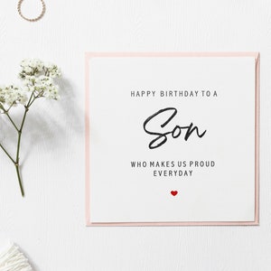 Personalised Simple Birthday Card For Son, Happy Birthday To My Amazing Son, Birthday Card For Him, Son Birthday Card, Special Son