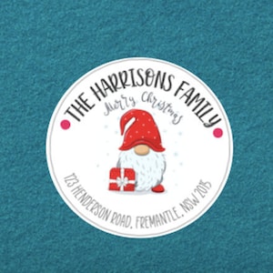Christmas Gift Stickers Christmas Labels Holiday Gift Tags  Personalized Christmas Stickers Round Gift Tags Custom 