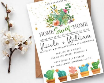 Housewarming Party Invite, Home Sweet Home Invitation, House warming Invitation, Simple, Modern