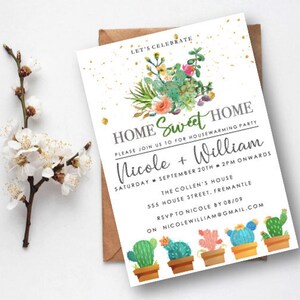 Housewarming Party Invite, Home Sweet Home Invitation, House warming Invitation, Simple, Modern