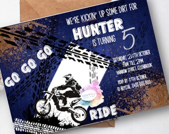 Motocross Invitation Etsy Motocross Invitation Etsy