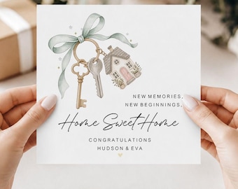 New Home Card, Personalised Congratulations On Your New Home Card, Happy First New Home Card, Moving Day Card, New House Card