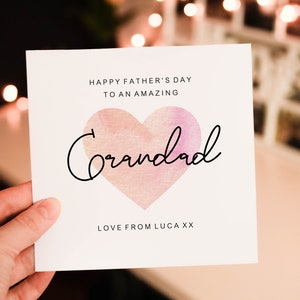 Happy Fathers day to an amazing Grandad Card, Father Love From Granddaughter / Grandson,  Card From baby, Gift for Grandad
