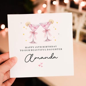 Personalised Happy 18th to our beautiful Daughter birthday card, 18th birthday card, 18th birthday gift for her, Card for Niece, Sister