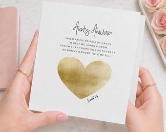 Personalised Special Baby Announcement Card, Pregnancy Card For Aunty, Promotion card for bestie, Amazing Baby Gift, Baby card