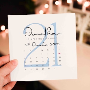 Personalised 21st Birthday Card For Son, 21st Birthday Card, Birthday Card For Grandson, Nephew 21st Birthday Card, Boyfriend Card