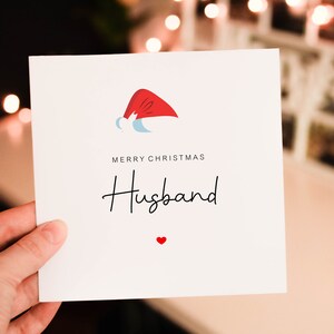 Premier Noël personnalisé en tant que mon mari, carte de Noël pour mari, Carte de la femme, Cadeau de Noël mignon, Cadeau pour mari