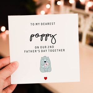 Personalised Fathers day Card, Father Love From grandkids,  Card From Baby, Cute Fathers day gift, Gift for poppy