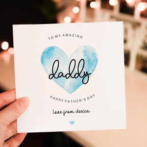 Personalised Amazing Fathers day Card, Father Love From son / Daughter,  Card From Baby, Cute Fathers day gift, Gift for dad