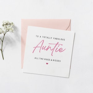 Personalised Auntie Birthday Card,  My Amazing Auntie, Birthday Card For Her, Family  card, Simple Birthday Card, Name cards