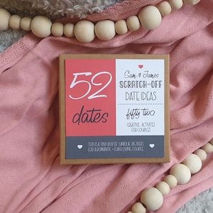 Scratchy 52 cartes de rendez-vous par an d'idées de rendez-vous romantiques, cadeau de mariage, cadeau pour couple, cadeaux uniques d'anniversaire, cadeau pour un rendez-vous galant et cadeau pour couple
