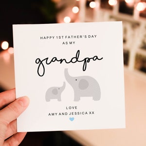 Personalised Grandpa's Fathers day Card, Father Love From son / Daughter,  Card From Baby, Cute Fathers day gift, Gift for dad
