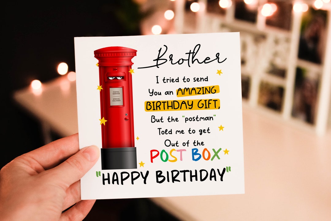 Personalised Funny Brother Birthday Card - I Tried to Send You an ...