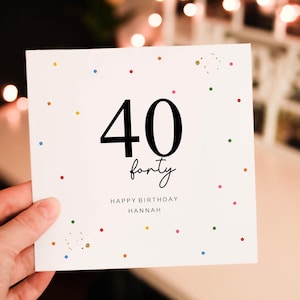 40th Birthday Card, 40th Birthday Card For Girlfriend, Bestie 40th Birthday Card, Milestone Birthday Card For Forty