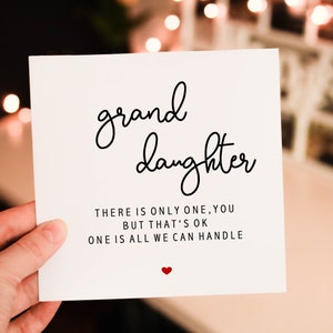 Personalised 16th Birthday card, Birthday Card For grand daughter , Card for 16th 21st 30th 40th  birthday, Simple Birthday Card