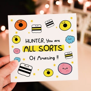 Personalised Hunter You Are All Sorts Of Amazing - Funny Birthday Card