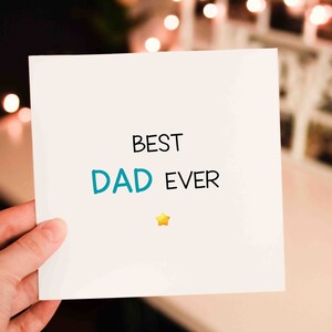 Personalised Best Dad Ever Birthday Card,  Unique birthday card for father, Birthday Card For Him, Simple Birthday Card, Daddy