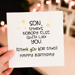 Personalised Simple Birthday Card For Son, Happy Birthday To My Amazing Son, Birthday Card For Him, Son Birthday Card, Special Son