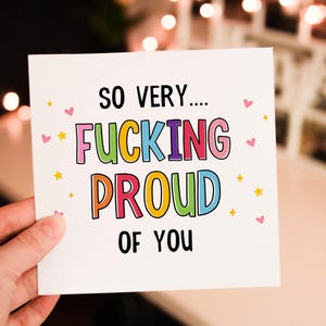 Personalised  So Fucking Proud of you Thank You Card, Personalised appreciation card, Thank You For Colleague , Simple Unique Card