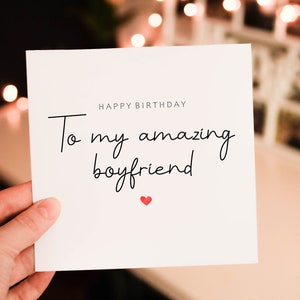 To my amazing boyfriend happy birthday card, birthday card for Boyfriend, boyfriend birthday card, cute love card, Romantic card