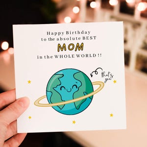 Personalised Happy birthday to the absolute best MOM in the whole world  Birthday Card,  Birthday Card For Mum, Mummy Card For Mother