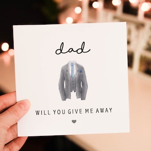 Personalised Will You Give me away Dad, Wedding request card for dad, For Father, From Bride, For Dad, Card With Envelope, Wedding request