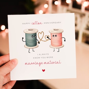 Happy 2nd anniversary card, Cotton anniversary card, 2 Year wedding Card, Anniversary Card For Boyfriend, Anniversary Card For Girlfriend