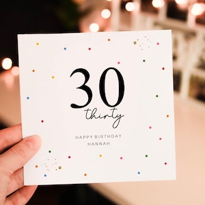 30th Birthday Card, 30th Birthday Card For Girlfriend, Bestie 30th Birthday Card, Milestone Birthday Card For Granddaughter