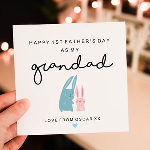 Personalised Special Grandad first Fathers Day Card, Fathers day Card For Grandpa , Amazing Grandpa Gift, Grandad wish card