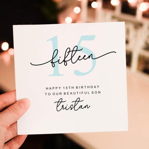 Officially a Teenager 15th Birthday Card, Any Age, Any Name, Happy 15th Birthday, Teens Birthday Card For Him, For Her, Daughter, Son, Niece