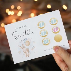 Announcement Boy Or Girl Gender Reveal Scratch Card, Scratch Off Card For Gender Reveal, Baby Gender, Baby Shower Gender Surprise
