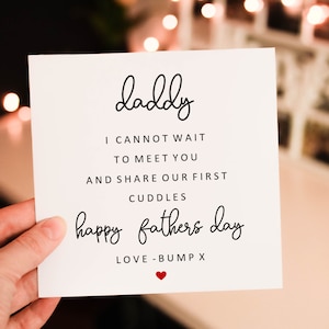 Personalised Fathers day Card, Father Love From baby bump,  Card From Baby, Cute Fathers day gift, Gift for daddy