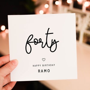 Personalised Dad 40th Birthday Card, 60th Birthday Card For Grandpa, Bestie 50th Birthday Card, Milestone Birthday Card For Father, friend