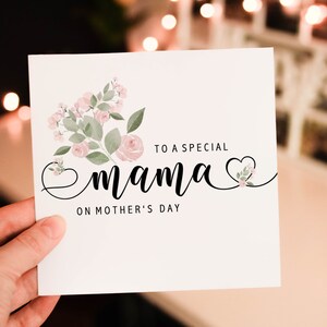 Personalised floral mama Mothers Day Card, Mothers day Card For Mum, Fully Personalised Amazing Mum Gift, Mum wish card